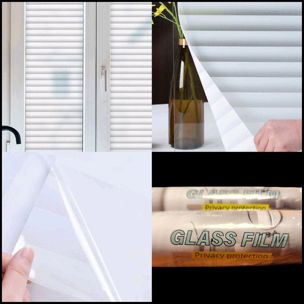 2 NEW FACTORY SEALED ROLLS 'SHUTTER PATTERN' GLASS FILM PRIVACY PROTECTION